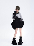 Japanese Oversized Vintage Star Embroidered Sweater