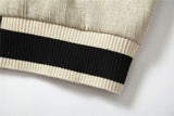 Streetwear High Street Patchwork Leather Varsity Jacket