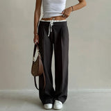 Wide-Leg Drawstring Pants