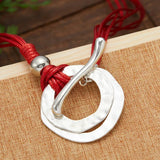 Ethnic Style Bohemian Red Rope Necklace