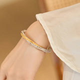 Golden Flower Vintage Stackable Bangle Bracelet