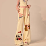 Sweet Wide Leg Elastic Waist Sweatpants