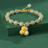 Luxurious Hotan Jade Peanut Bracelet
