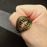Adjustable Retro Gold Color Open Ring