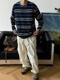 Striped Japanese Minimalist Long Sleeve T-Shirt
