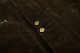 Fashionable High Street Stand Collar Suede Jacket