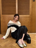 Cozy Vintage Oversized Collar Knitted Sweater