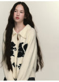 Cute Oversized Squirrel Graphic Cardigan