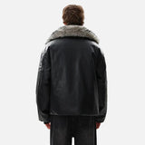 Luxurious High Quality Warm Faux Fur Leather Jacket