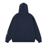 Retro Contrast Paneled Casual Front Pocket Hoodie