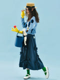 Soft Blue Polka Dot Long Sleeve T-Shirt