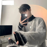 Korean Style Casual Turtle Neck Fur Sweater