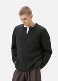 Streetwear 3D Cable Stitch Design Knitted Sweater