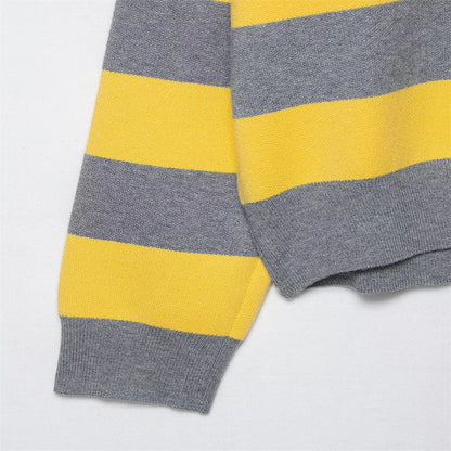 Stylish Lightweight Loose Striped Knit Sweater