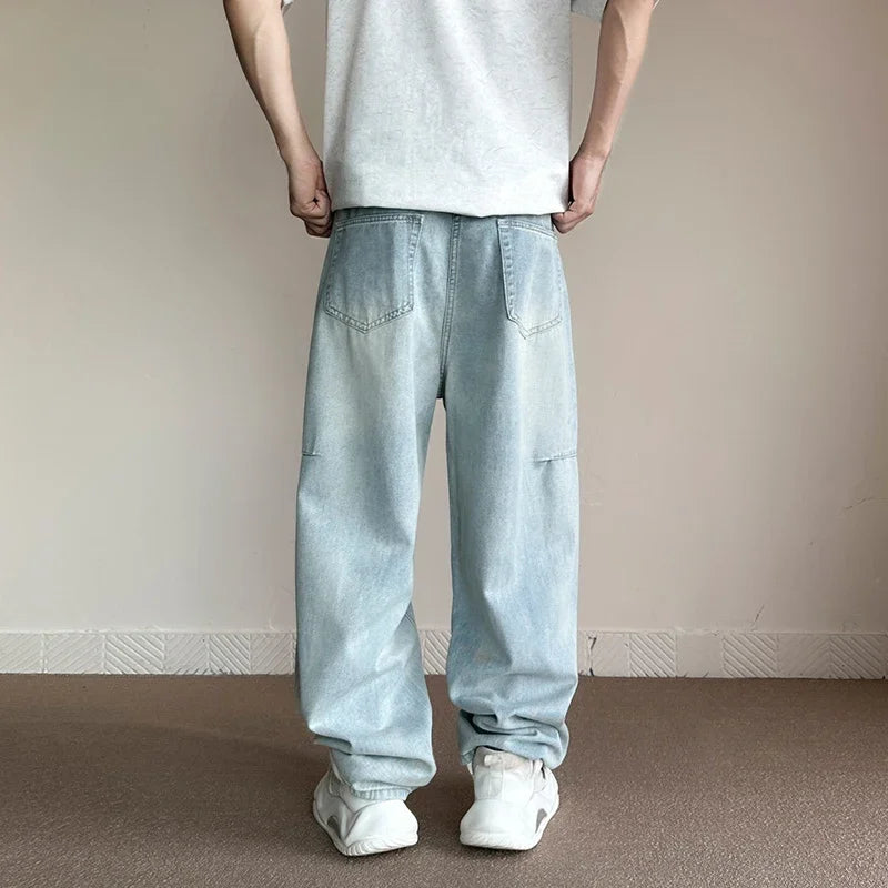 Korean Baggy Light Blue Jeans