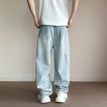 Korean Baggy Light Blue Jeans