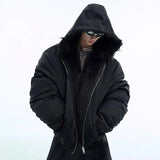 Men Warm Winter Casual Layers Hooded Cotton Jacket