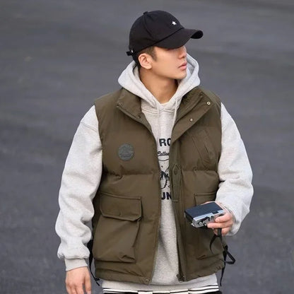Japanese Trend Thickened Winter Cotton Vest