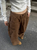 Y2K Oversized Brown Boyfriend Cargo Pants