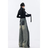 Women Hip Hop Retro High Quality Vintage Blue Jeans