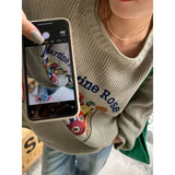Y2K Cue Break Graphic Sweater