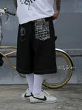 Embroidery Pockets Oversized Jorts