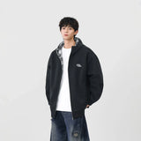 Y2K Warm Plaid Lined Zip-Up Hooded Sweatshirt