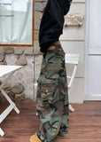 Streetwear Camouflage Wide Leg Cargo Pants