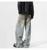 Streetwear Vintage Distressed Wide Leg Denim Jeans