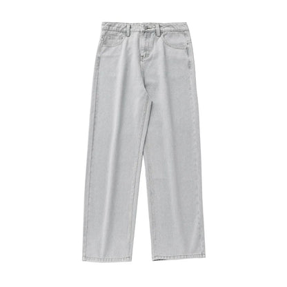 Relaxed Fit Vintage Washed Straight Jeans