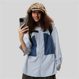 Patchwork Long-sleeved Shirt