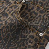 Y2K Leopard Flair High Waisted Pants