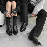 Upturned Casual Platform Derby Leather Shoes