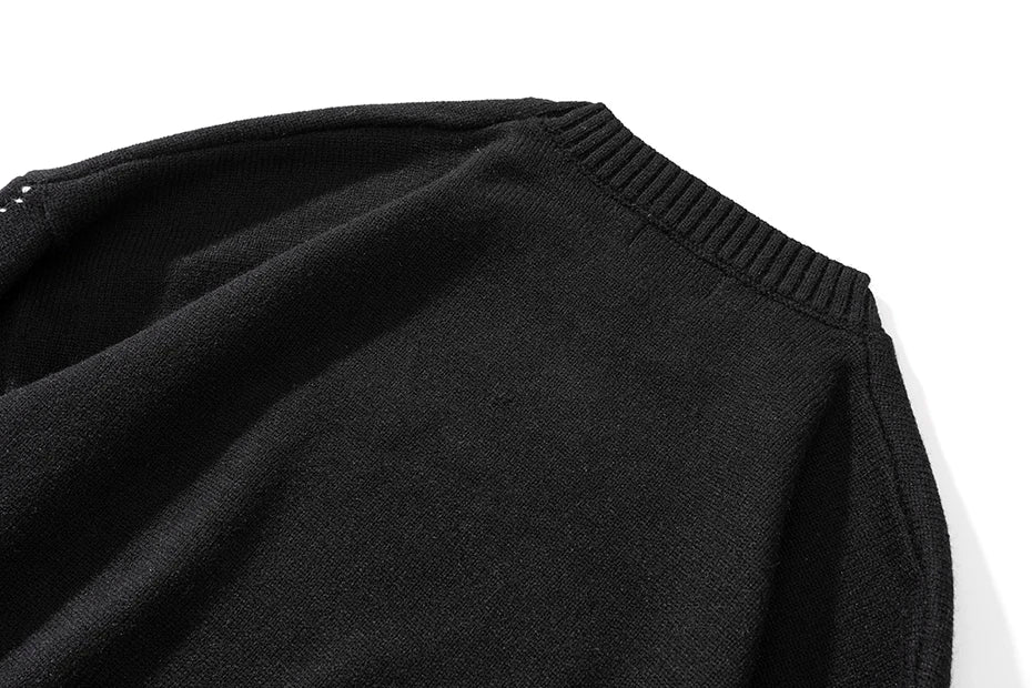 Ripped White Stitches Sweater