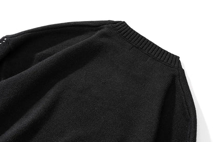 Ripped White Stitches Sweater