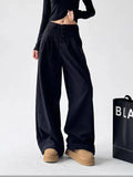 Women Vintage Corduroy Wide Leg Sweatpants
