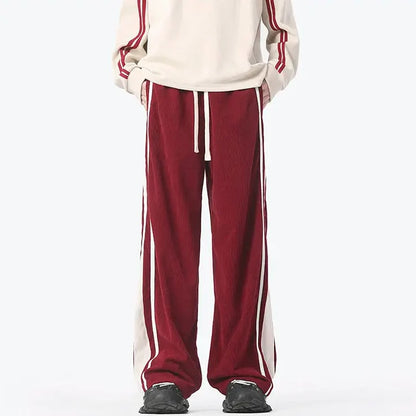 Winter Y2K Corduroy Wide Leg Sports Sweatpants