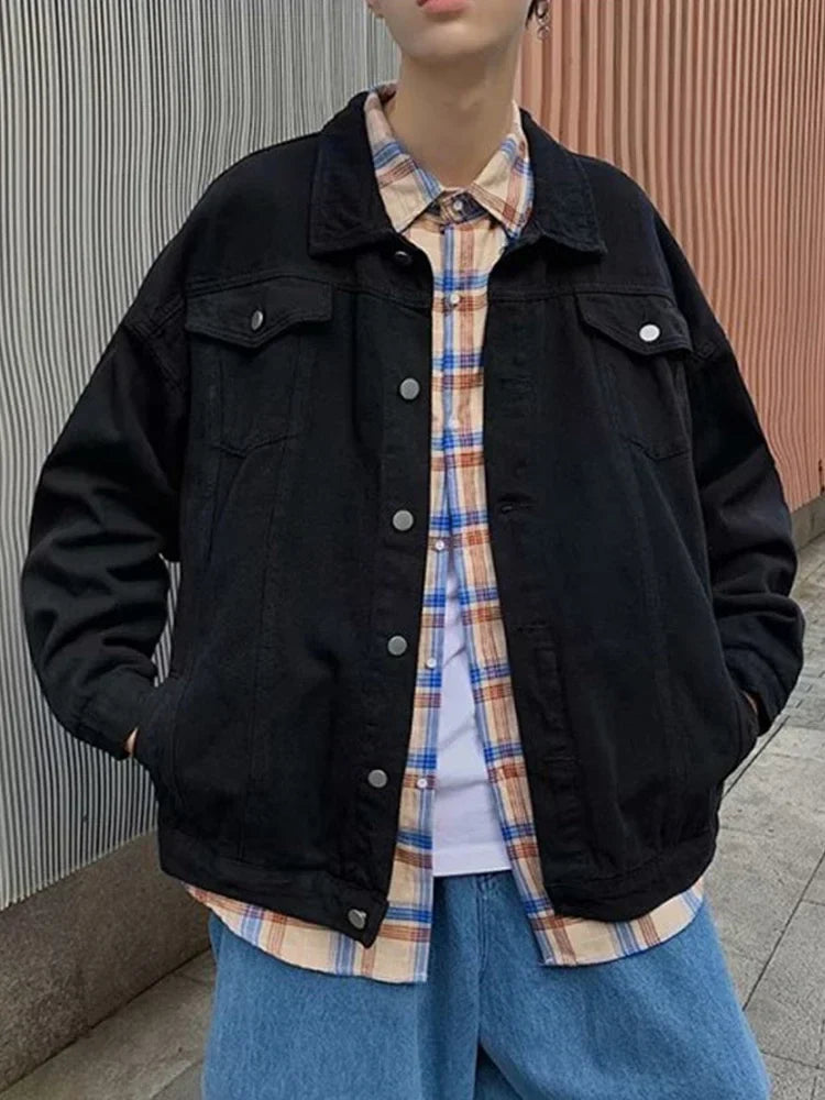 Classic Cozy Cool Green Korean Denim Jacket