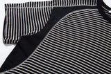 Lightweight Retro Striped Vintage Patchwork T-Shirt