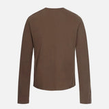 Chic Print Button Henley Collar T-Shirt