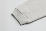 Cozy Distressed Patchwork Fleece Crew Sweatshirt