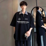 Stylish Loose Lapel Casual Short Sleeve Polo T-shirt