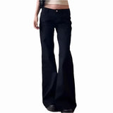 Retro Vintage Black Denim High Jeans