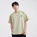 High-Quality Striped Splice Loose Casual Summer T-Shirt