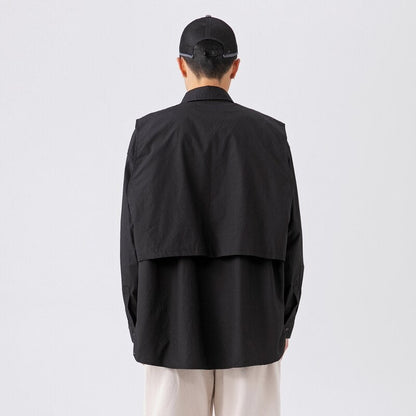 Oversized Solid Color Blank Shirt