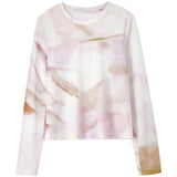 Stylish Mesh Long Sleeve T-Shirt