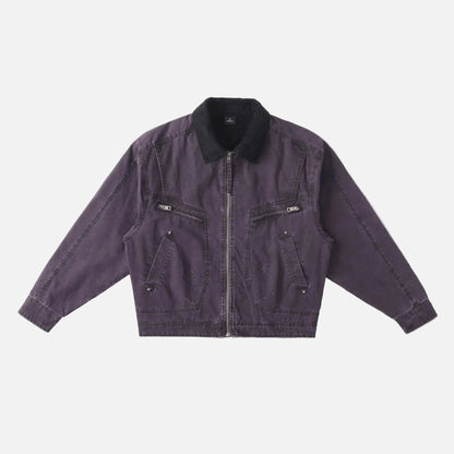 Y2K Cityboy Style Washed Denim Jacket