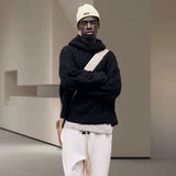 Streetwear Cozy Knitted Hip Hop Hooded Sweater