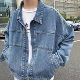 Classic Comfort Blue Retro Loose Denim  Jacket