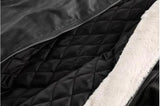 Thickened Fleece Motorcycle Leather Fur Jacket